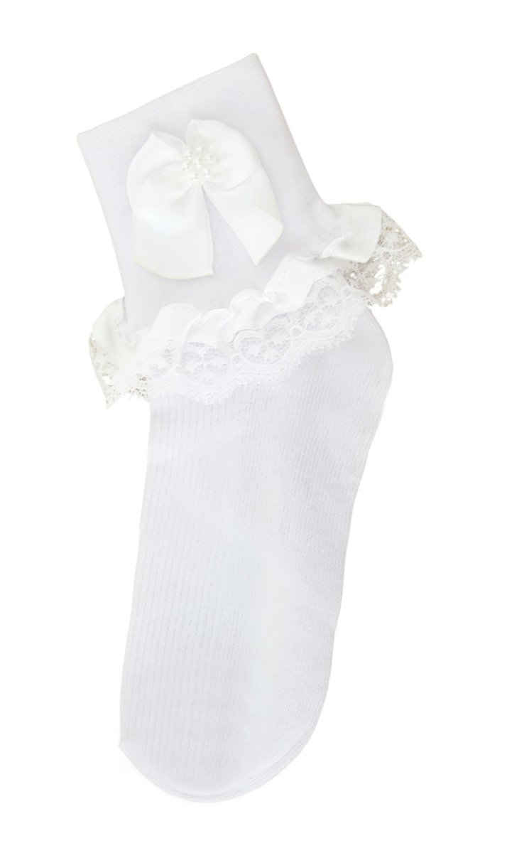 Media Soquete streech con Puntilla y moño