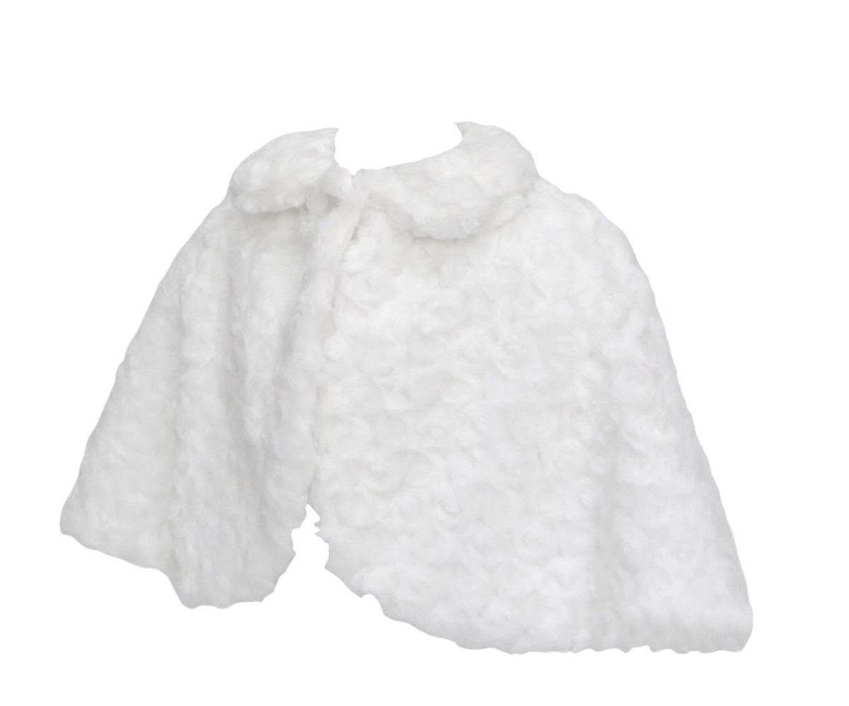 Capa Bolero piel con flores rococo