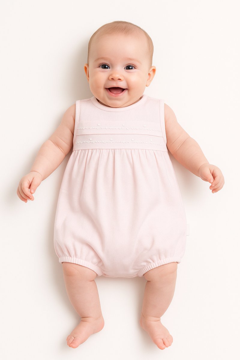 Enteritos Babucha Pique bordado sin manga