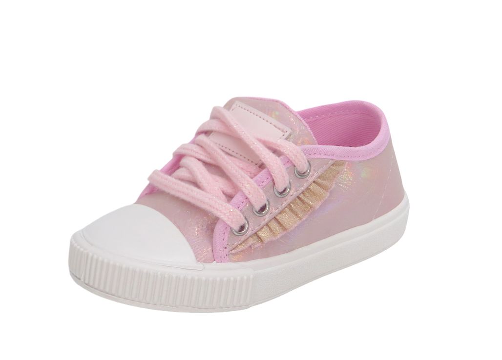 Zapatilla Cordon Tornasolado con voladitos