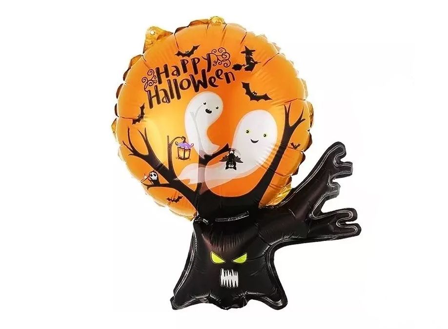 Globo Metalizado Happy Halloween Por Unidad