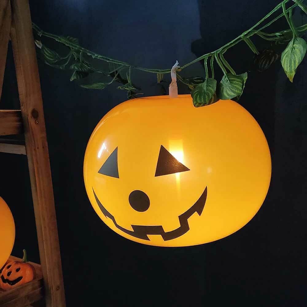 Globo Halloween Calabaza Con Luz x 5