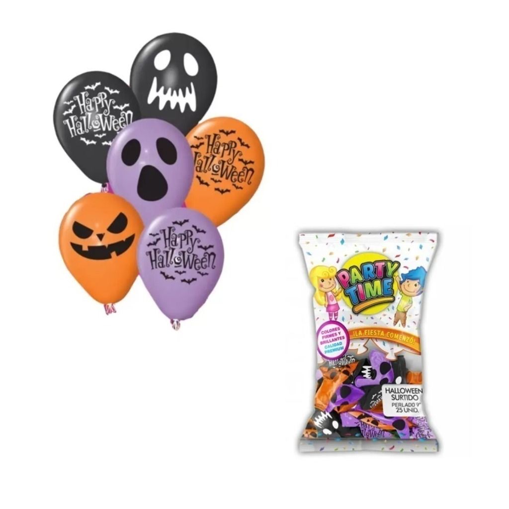 Globos Halloween Numero 9 - 25 Unidades