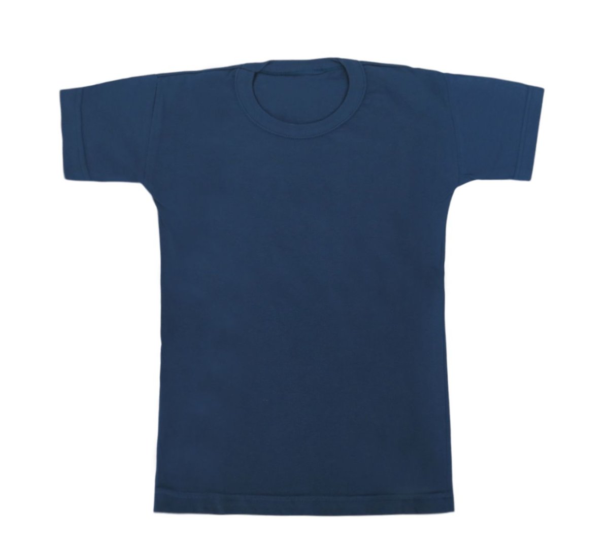 Remera algodon lisa manga corta