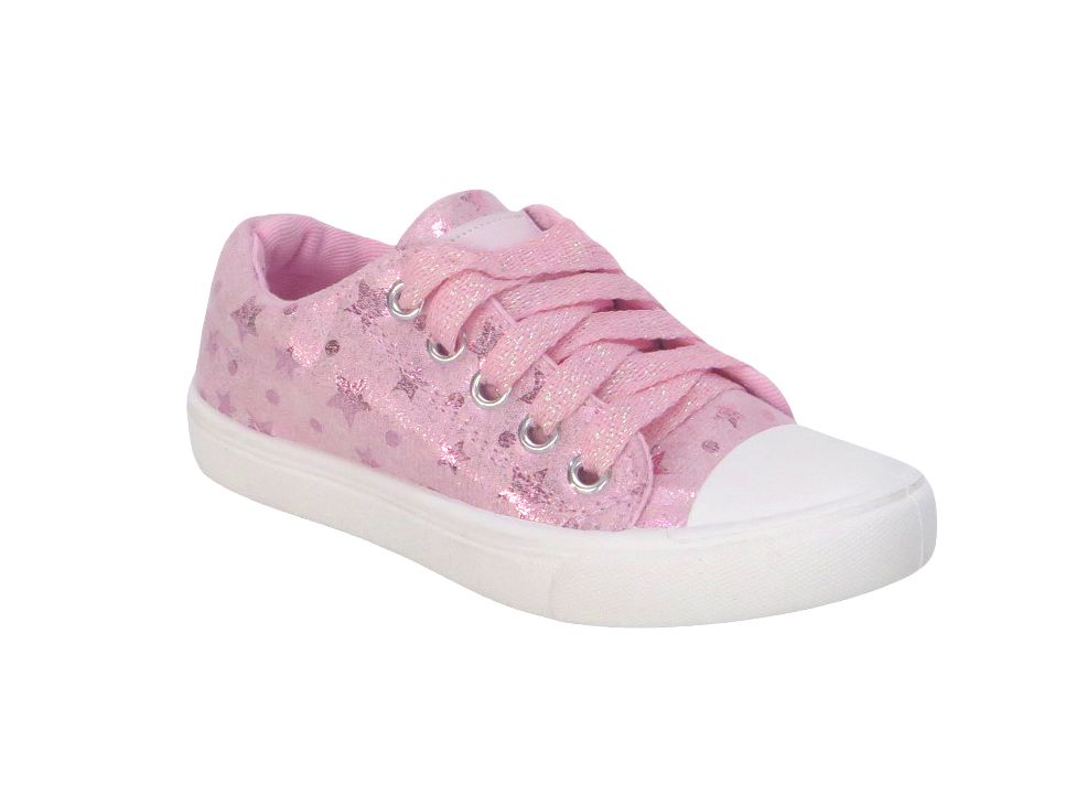 Zapatilla Estampada Con Estrellas y Brillos Cordon