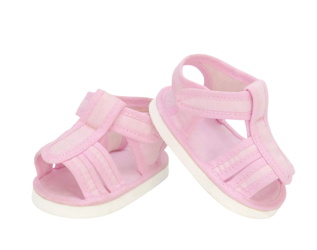Sandalia Lona Velcro lisa con Base