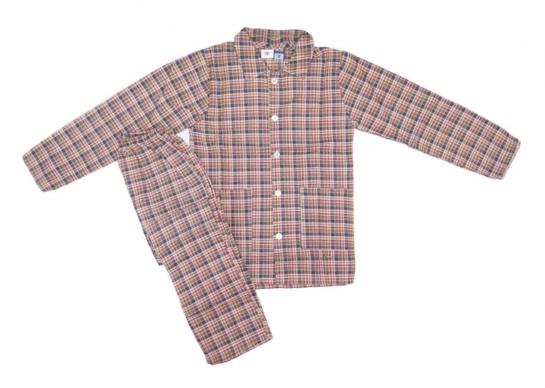 Pijama Viyela M/ Largo  Boton Escoces