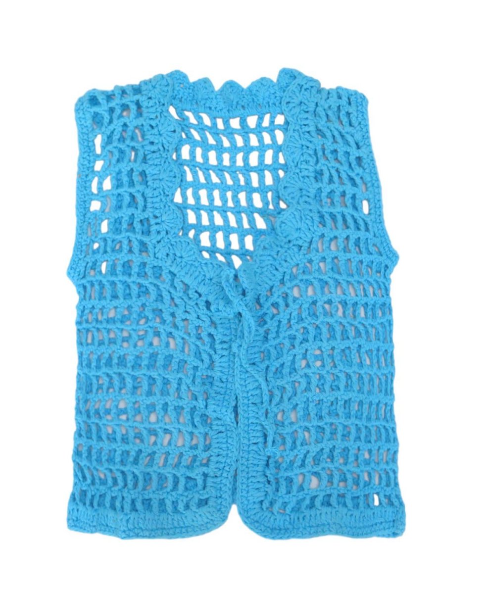 Chaleco de hilo calado crocht