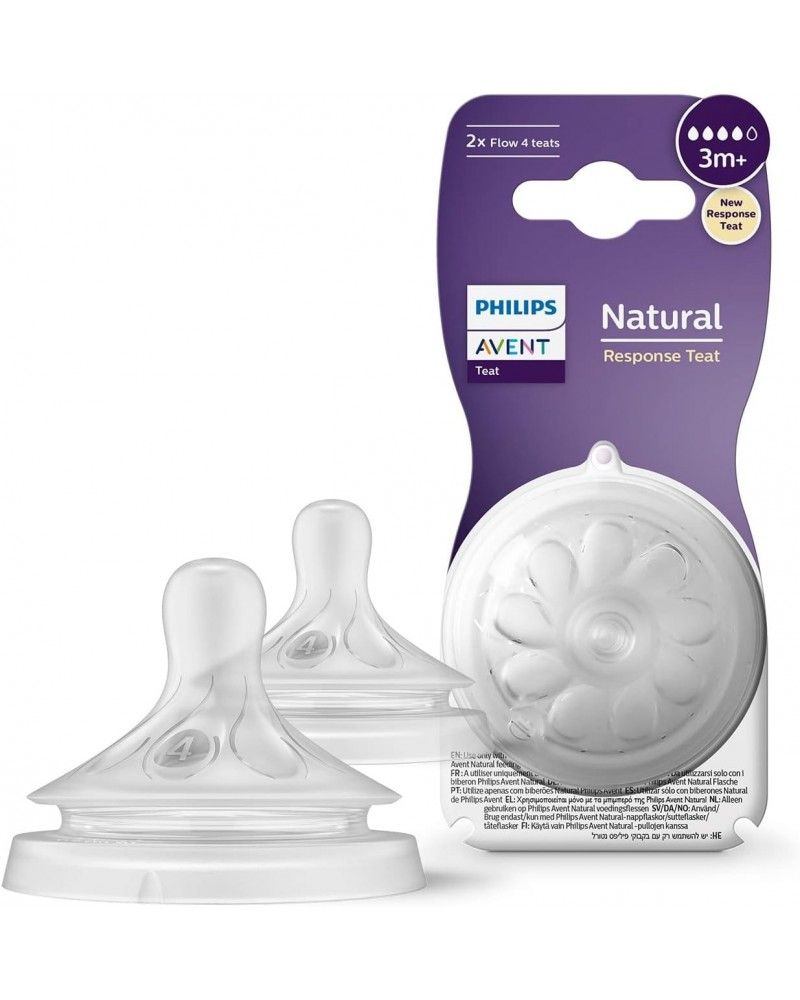 Set Tetinas Natural Response Teat Flujo 4 3m+