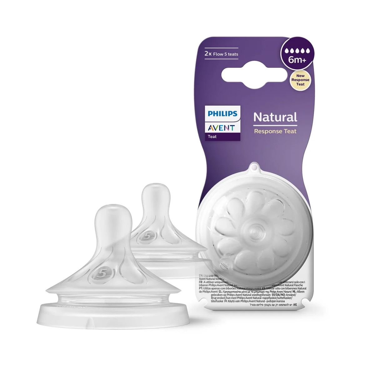 Set Tetinas Natural Response Teat Flujo 5 6m+