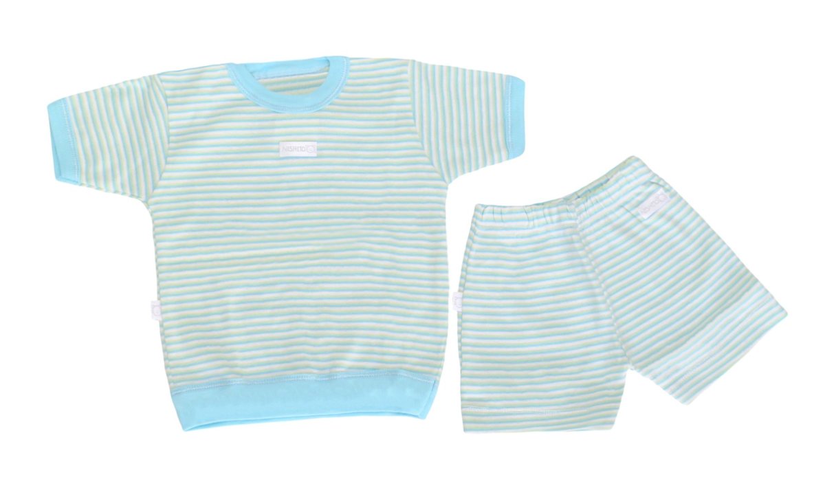 Pijama Remera manga corta y short rayado