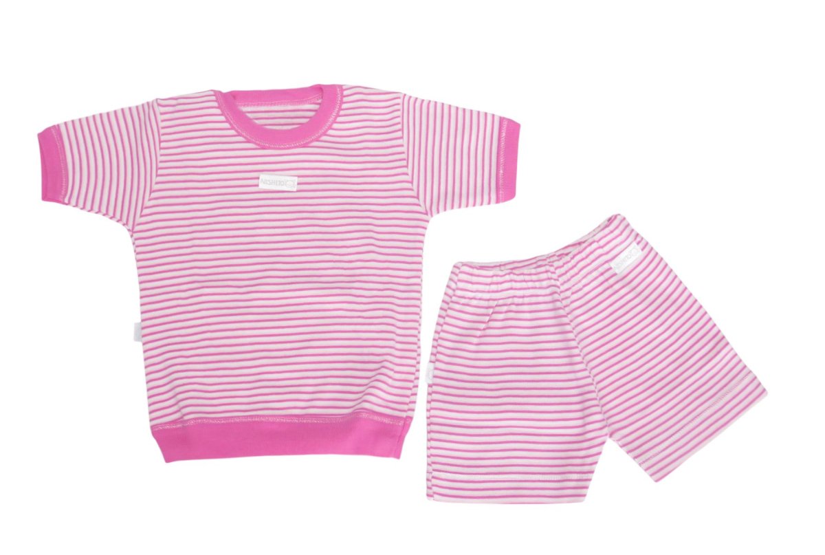 Pijama Remera manga corta y short rayado