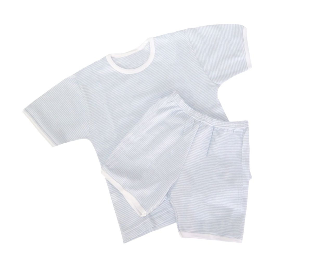 Pijama Verano Remera Manga Corta y Short de Pique Rayado