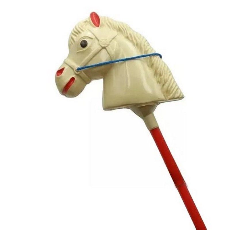 Cabeza de Caballo en Palo con rueditas - Material Plastico