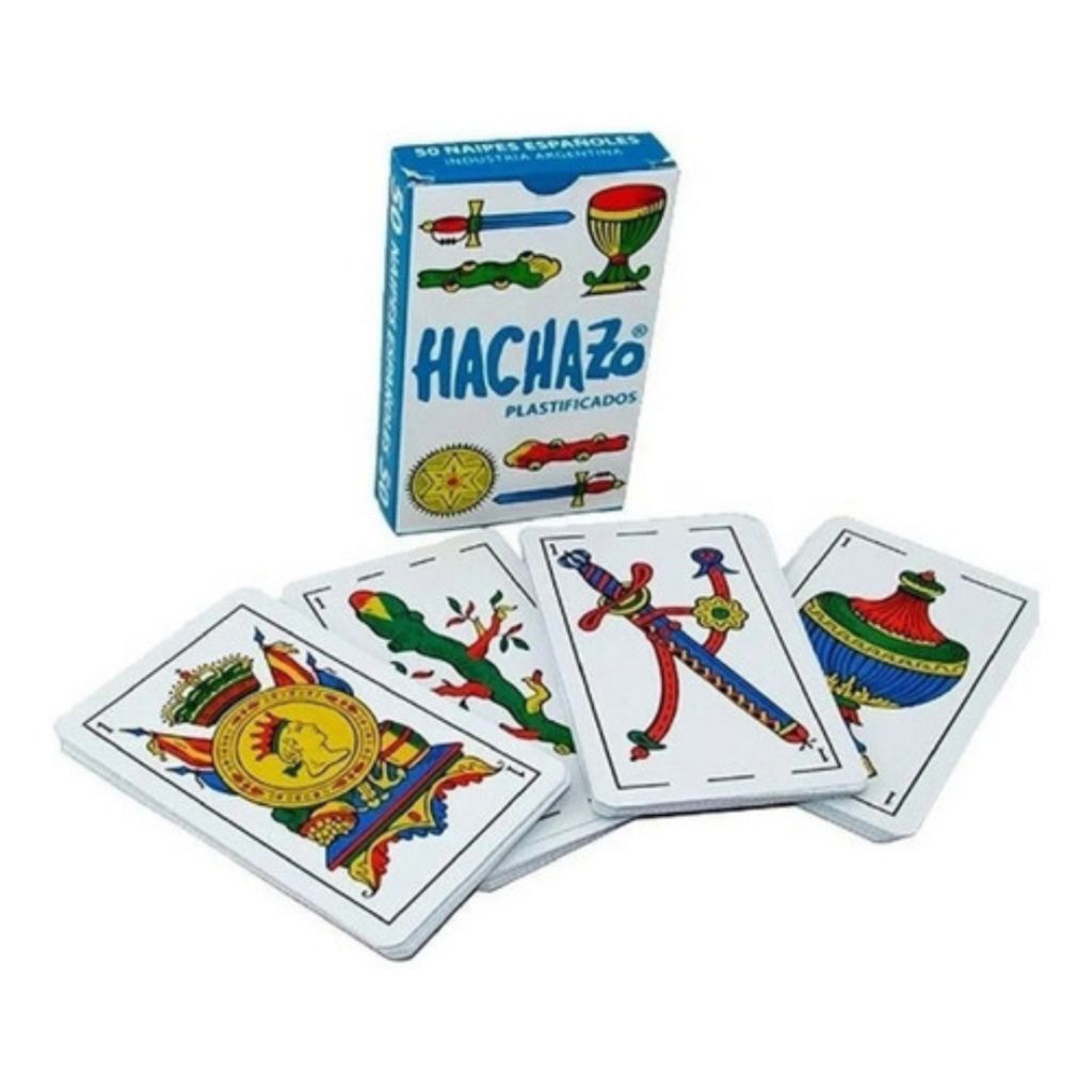 Mazo de Cartas Hachazo - 50 Naipes Españoles Plastificados