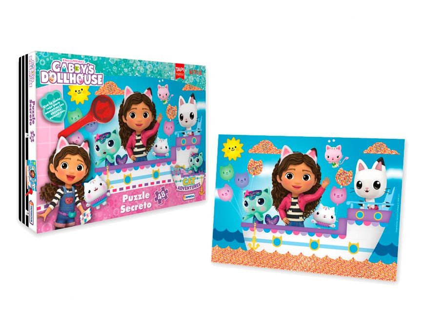 Puzzle Secreto Gabby´s Dollhouse 48 Piezas - Con Lupa