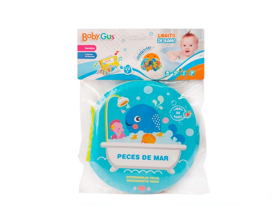 Libro para el Agua - Peces Al Mar - Baño - Librito de Goma
