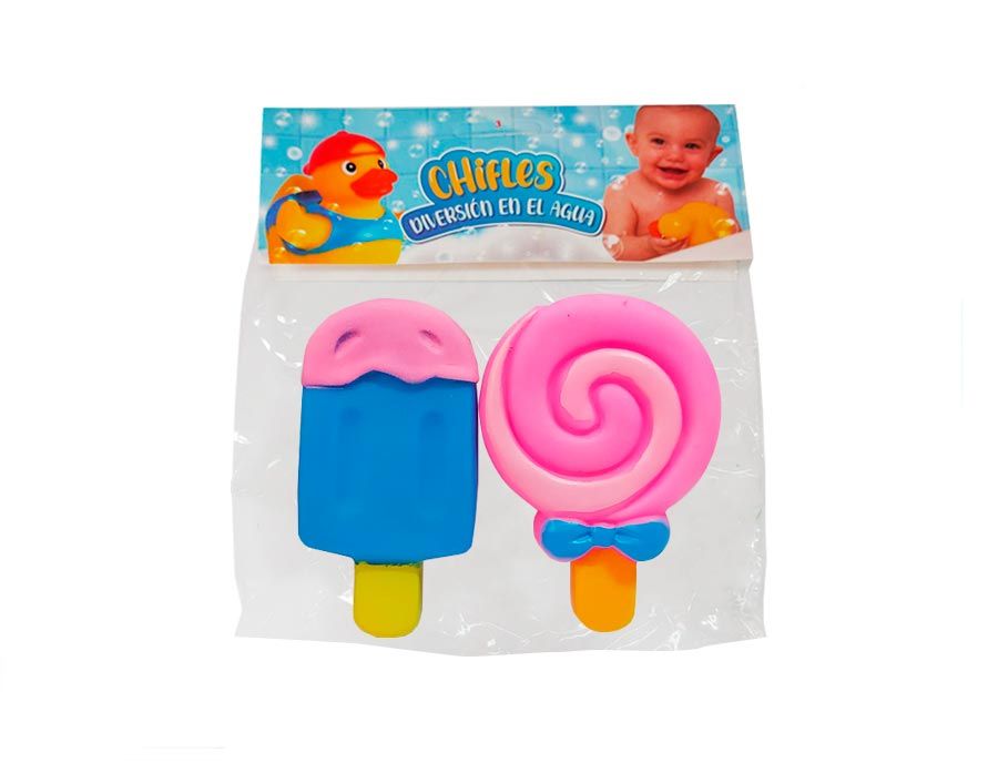 Set De Figuras Paleta Y Chupetin Con Chifle - Para El Agua