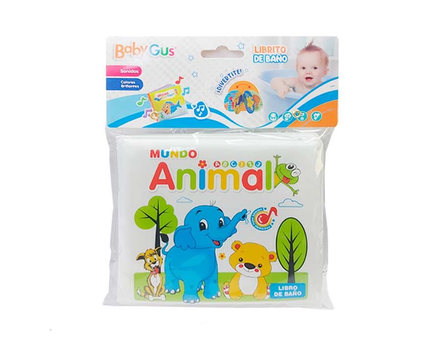 Libro para el Agua - Mundo Animal - Baño - Librito de Goma