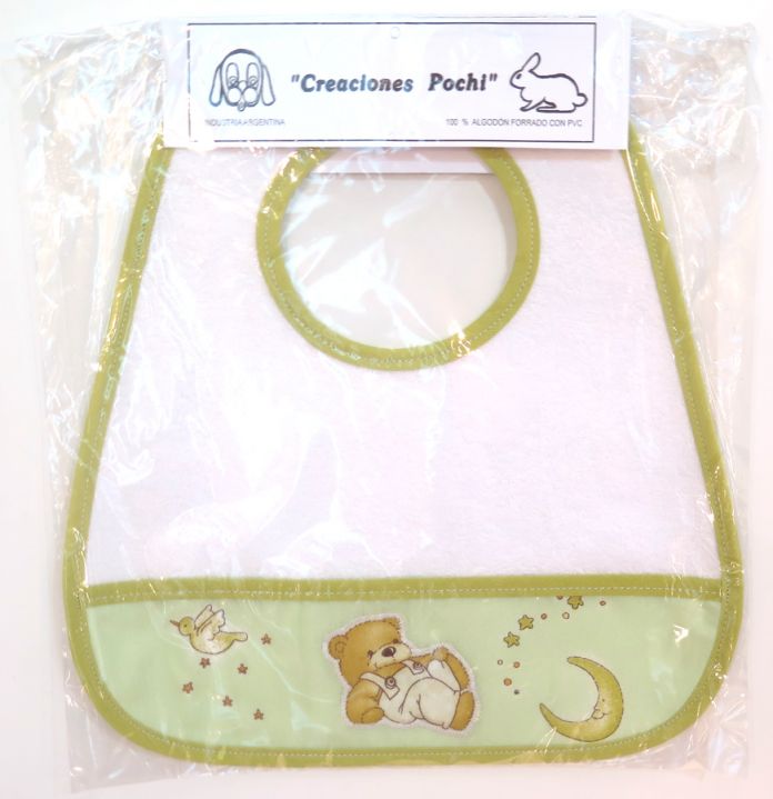 Babero Toalla Con Bolsillo Estampado Con Velcro