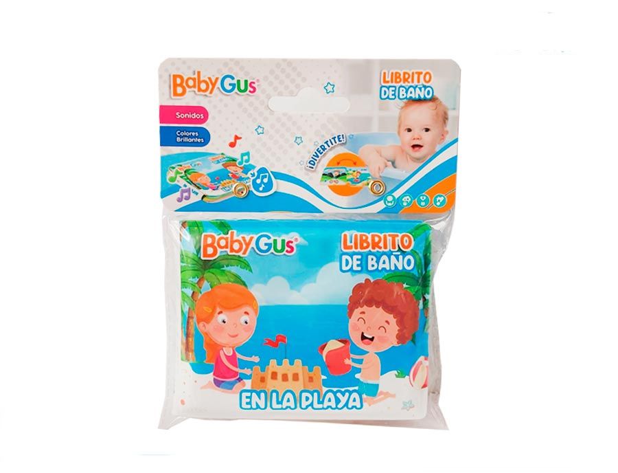 Libro para el Agua - En La Playa - Baño - Librito de Goma