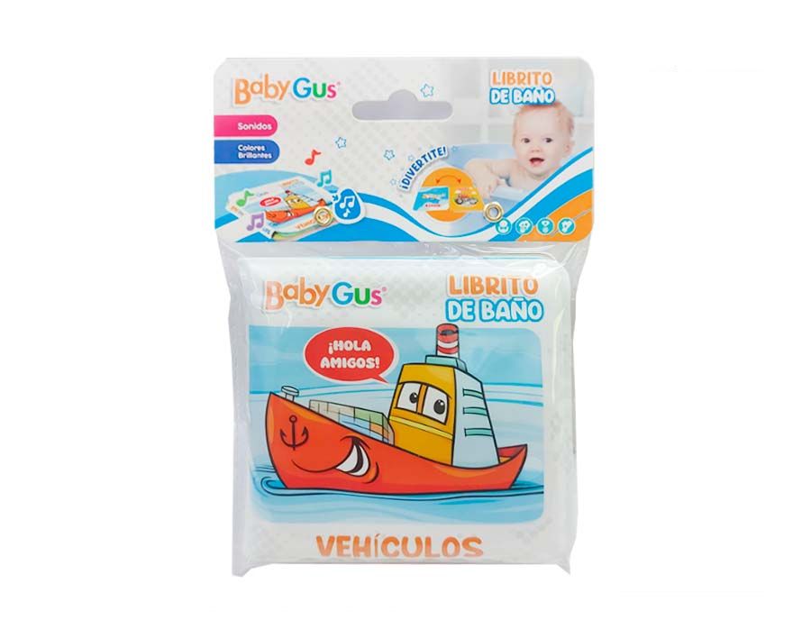 Libro para el Agua - Vehiculos - Baño - Librito de Goma