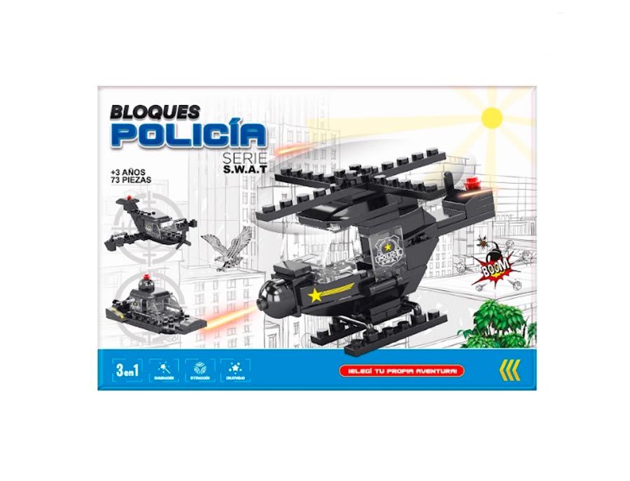 Bloques Policia 4 En 1 - 96 Piezas