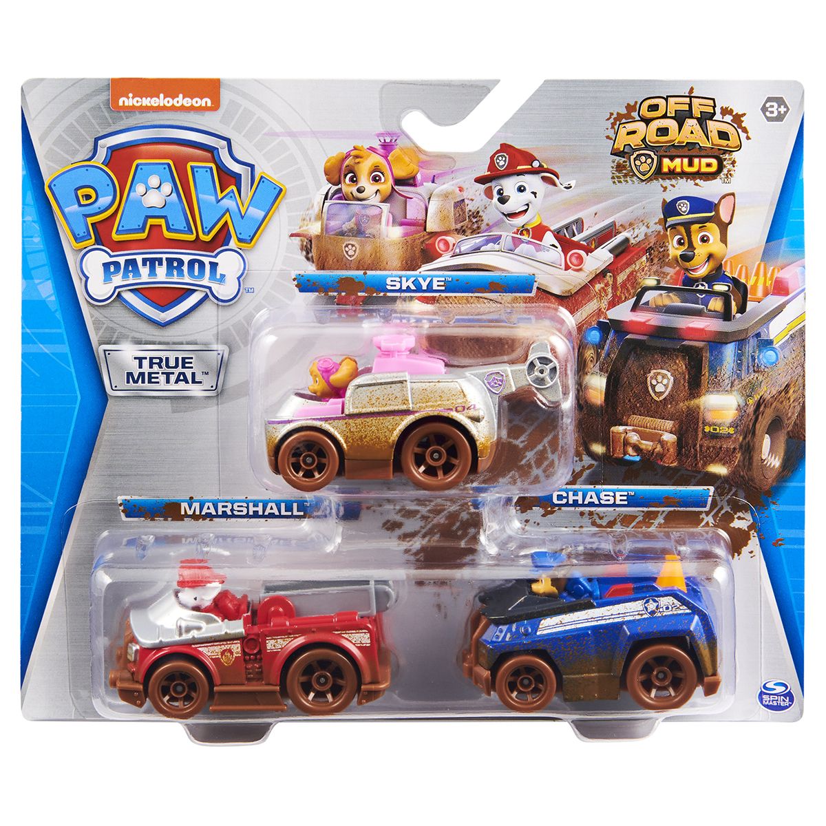 Set Autitos Paw Patrol Tru Metal - Off Road MUD