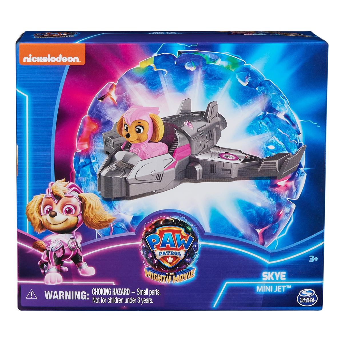 Paw Patrol Mini Vehiculo + Figura - Skye Mini Jet - The Mighty Movie