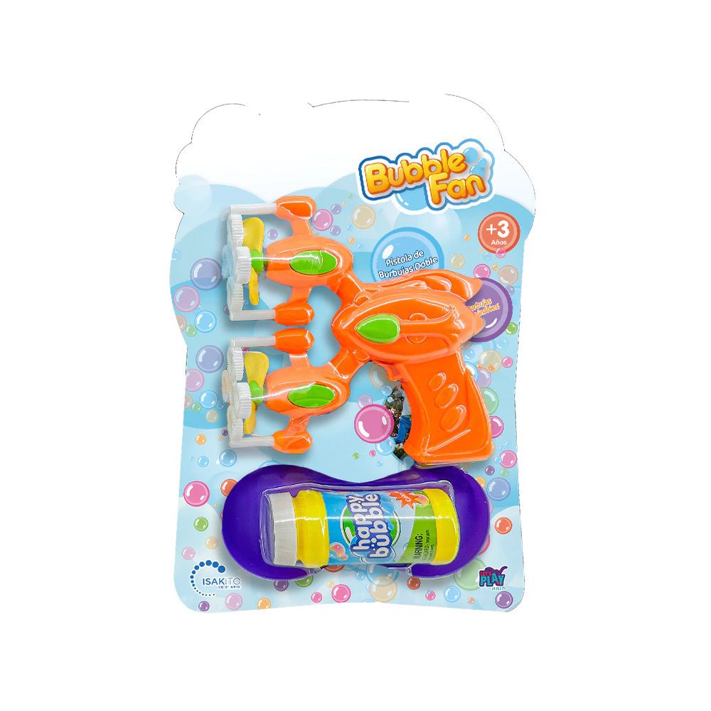 Pistola Doble De Burbujas Automático Bubble Fan