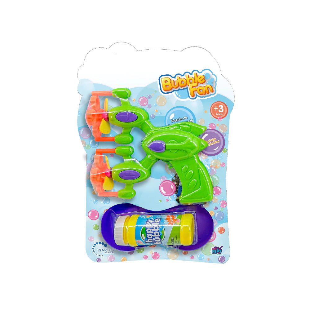 Pistola Doble De Burbujas Automático Bubble Fan