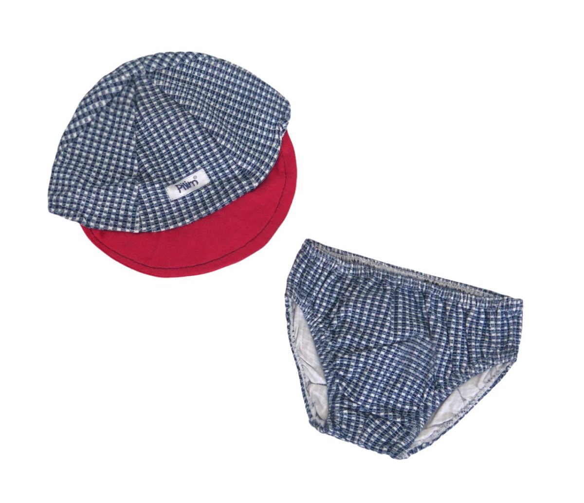 Malla Slip Sunga con Gorro Cap Bebe Algodon