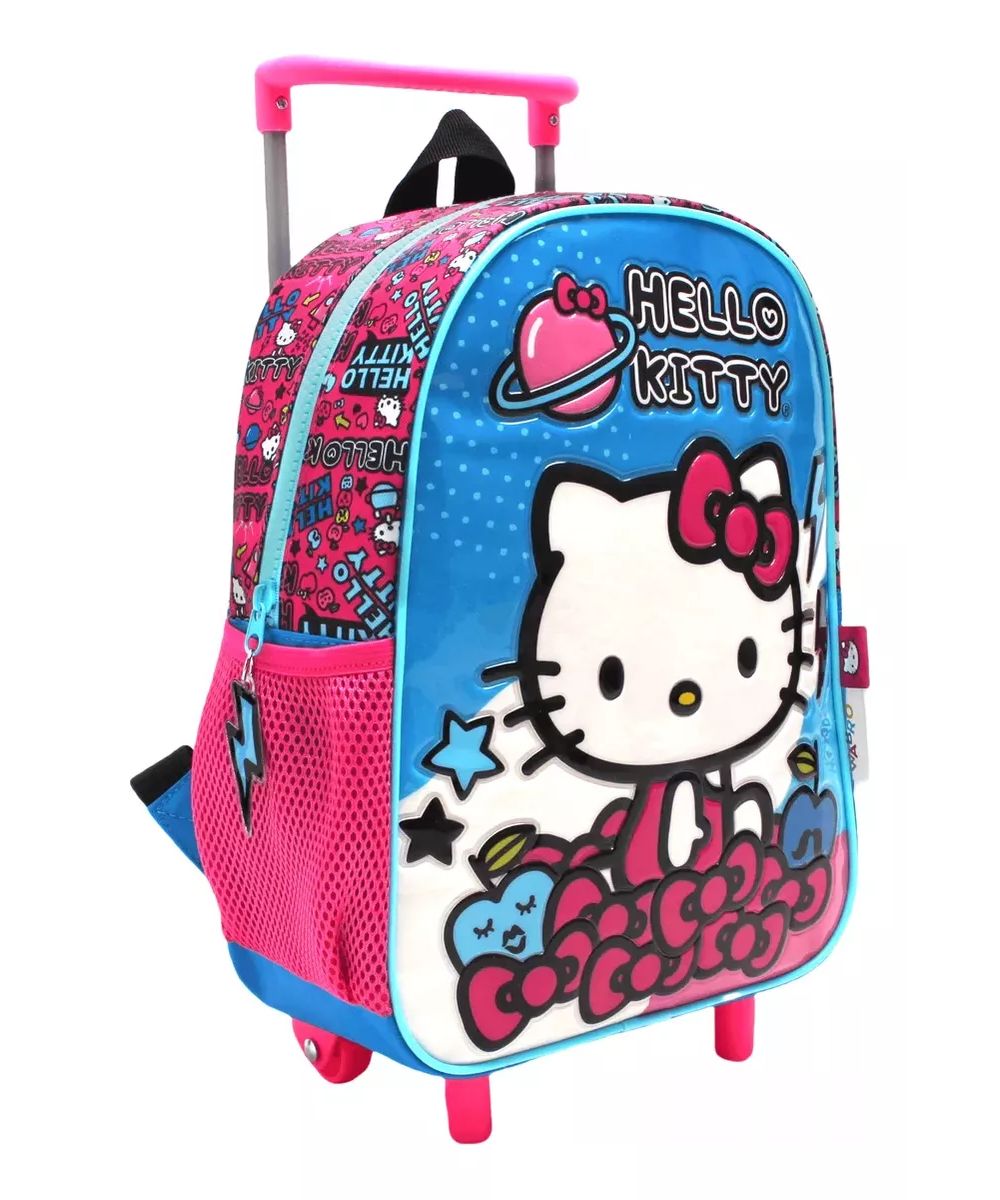 Mochila Con Carro Jardin Hello Kitty - 12 Pulgadas