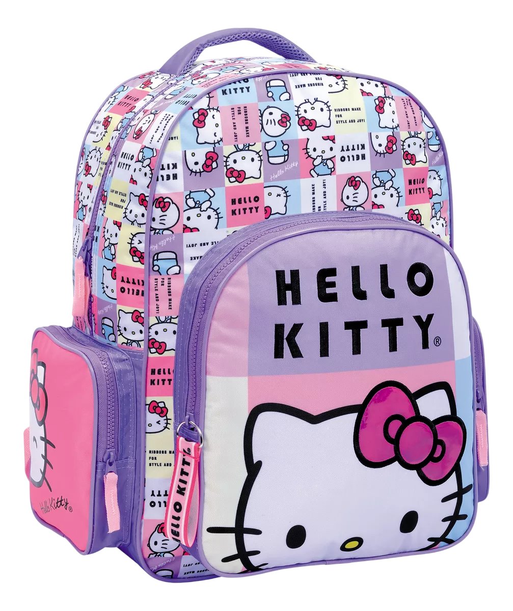 Mochila De Espalda Hello Kitty - Con Bolsillo Frontal - 18 Pulgadas