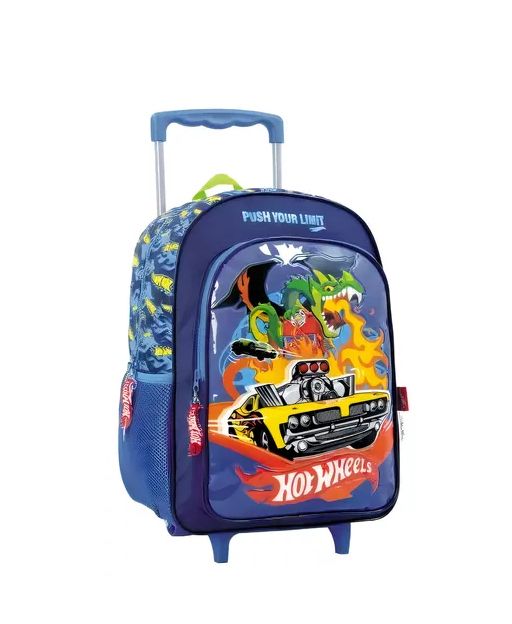 Mochila Con Carro Hot Wheels - 16 Pulgadas