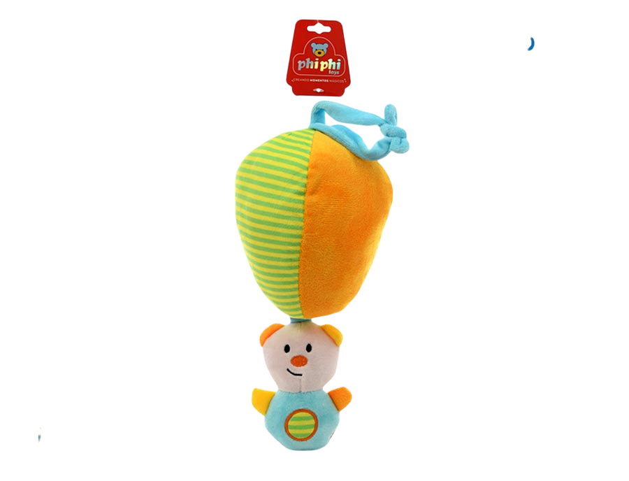 Colgante Cunero Musical Osito Con Globo