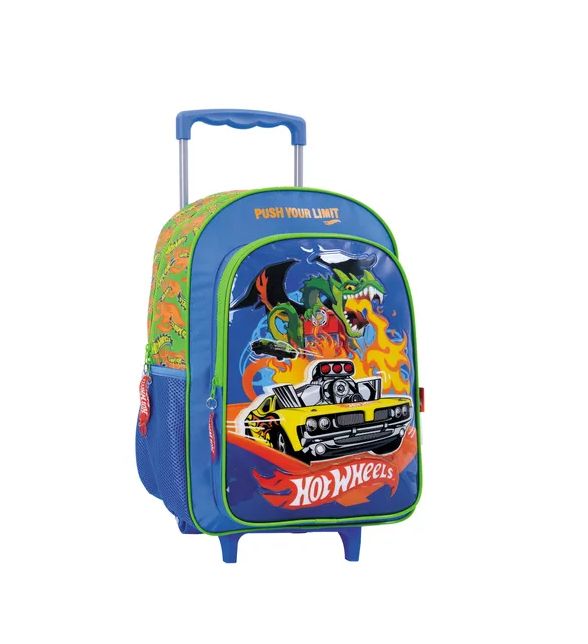 Mochila Con Carro Hot Wheels - 16 Pulgadas