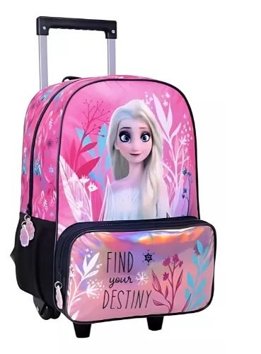 Mochila Con Carro Frozen Find Your Destiny - 17 Pulgadas