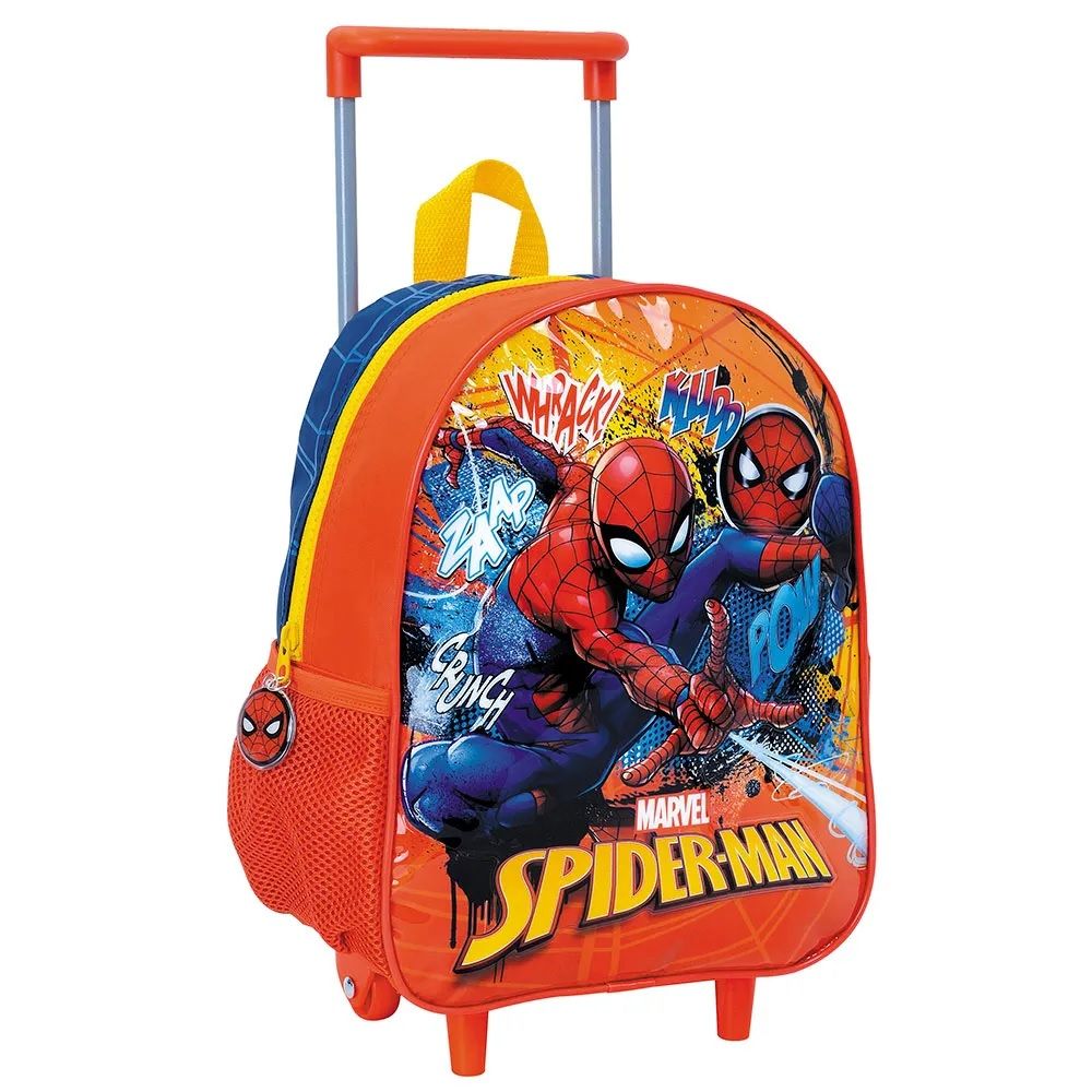 Mochila Con Carro Spiderman - 12 Pulgadas