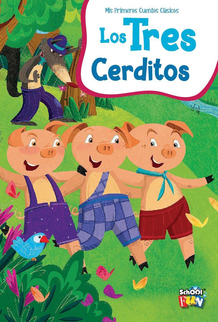 Libro Los Tres Cerditos - Tapa Dura - Imprenta Mayúscula- Mis Primeros Cuentos Clasicos