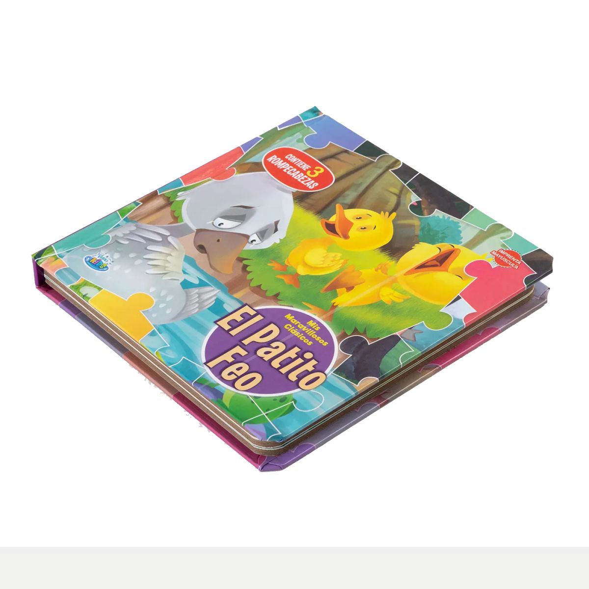 Libro El Patito Feo - Tapa Dura - Contiene 3 Rompecabezas- Mis Maravillosos clasicos