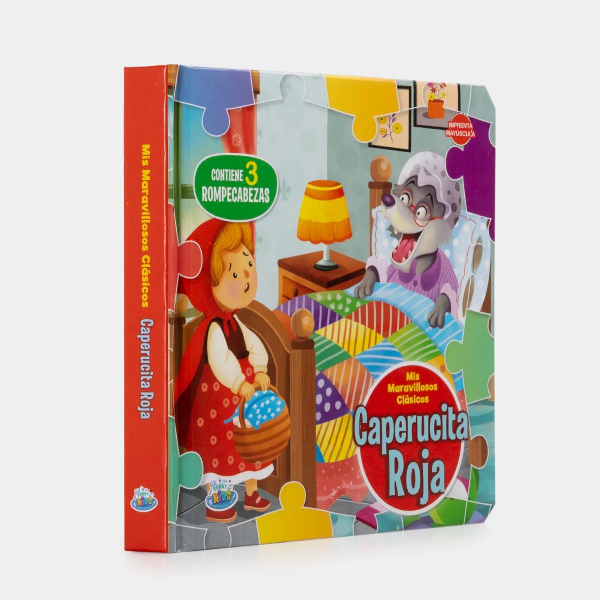 Libro Caperucita Roja - Tapa Dura - Contiene 3 Rompecabezas- Mis Maravillosos clasicos