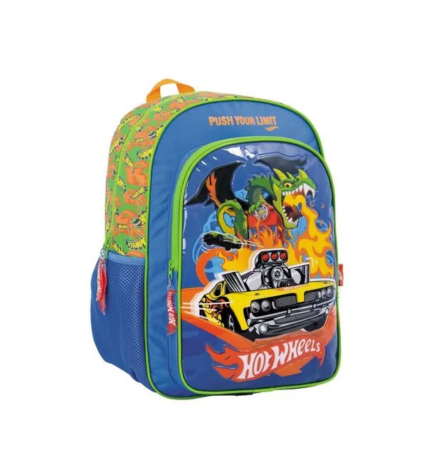Mochila Espalda Hot Wheels Dragón - 16 Pulgadas