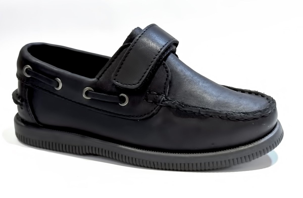 Zapato Nautico Colegial Velcro - Calzado - 100 % Cuero Vacuno