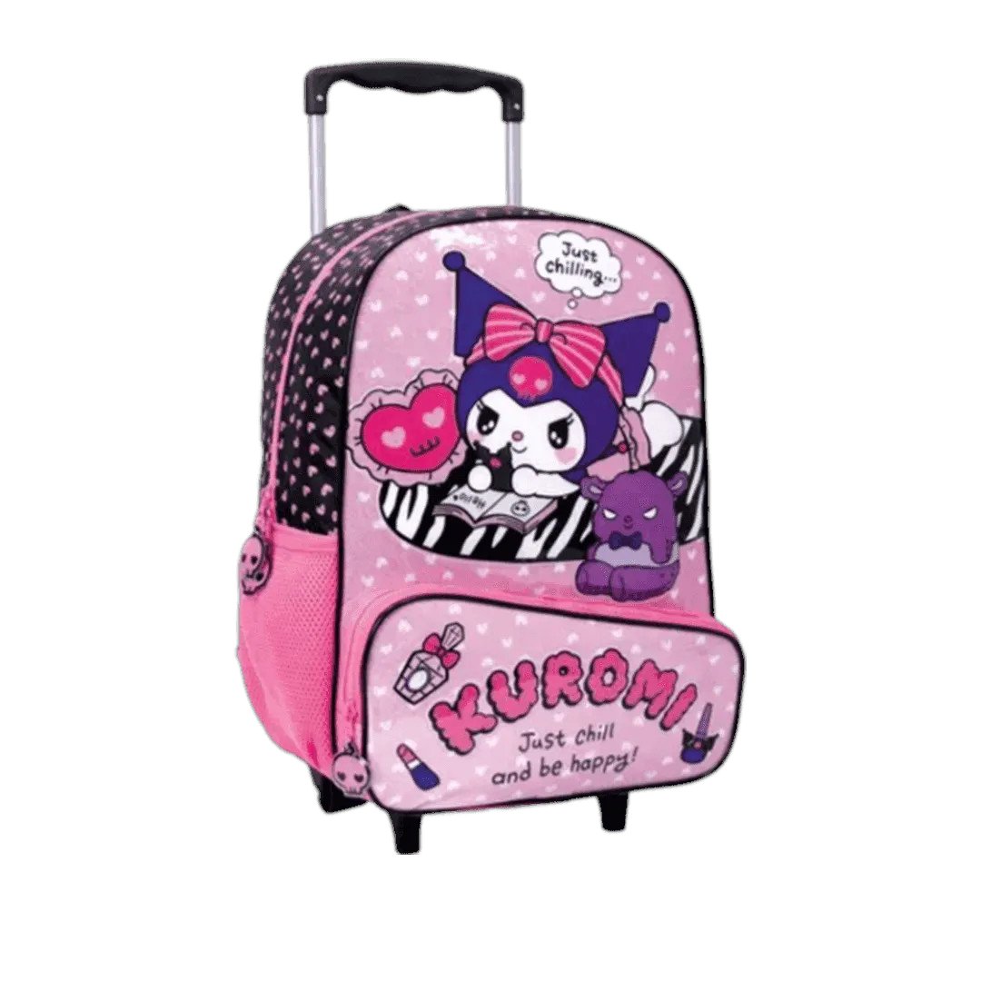 Mochila Con Carro Kuromi - 16 Pulgadas