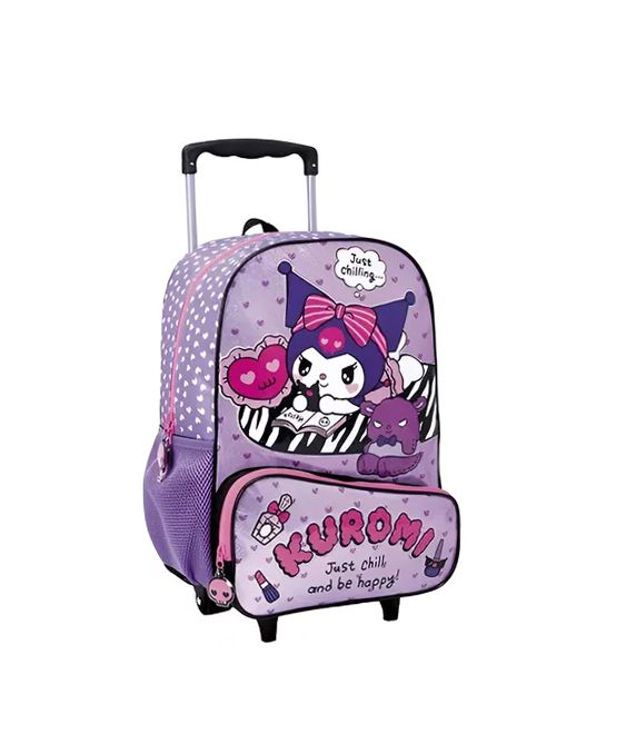 Mochila Con Carro Kuromi - 16 Pulgadas