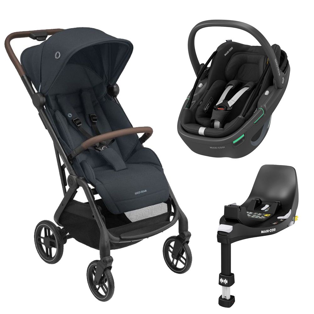 Soho Cochecito Ultracompacto Plegado Automatico + Huevito Coral 360 + Base FamilyFix 360 Isofix + Conectores