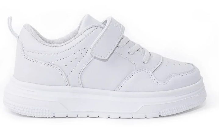 Zapatilla Colegial Cuerina con Elastico y Velcro