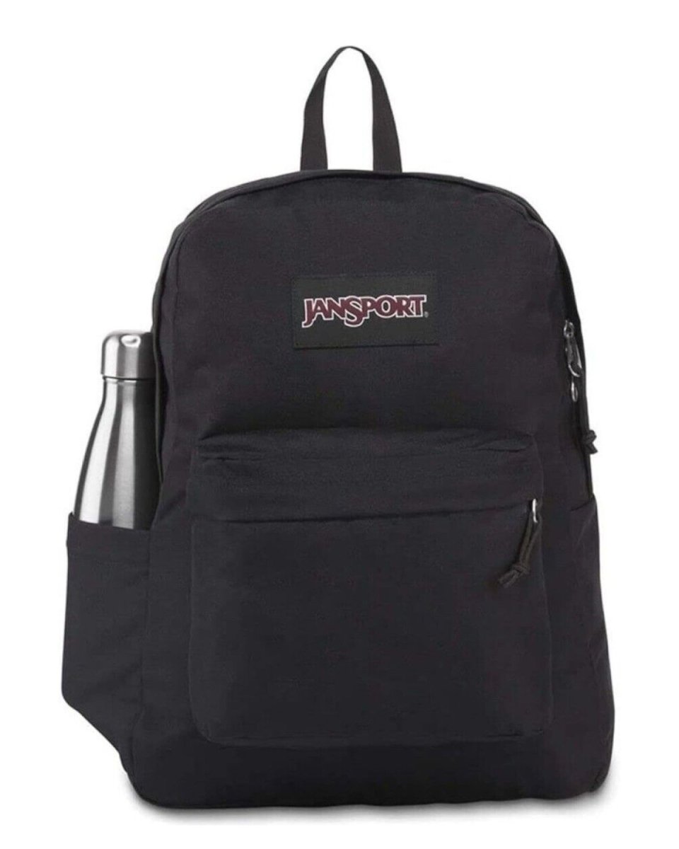 Mochila Espalda Superbreak - 1 Cierre Frontal Y 1 Bolsillo Frontal - Con Bolsillo Para La Botella - Black