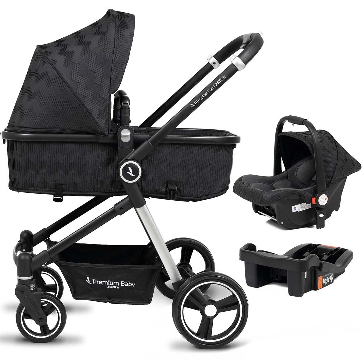 Cochecito Travel System 3 En 1 Moises Con Huevito Y Base Aston Collection